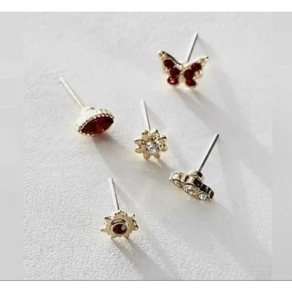 Free People Rosette Stud Pack NWT Black - Picture 3 of 6